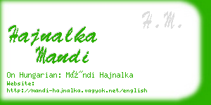 hajnalka mandi business card